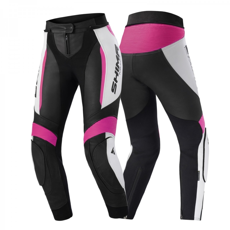 Shima Miura 2.0 motorcykelbukser til kvinder i sort, hvid og pink