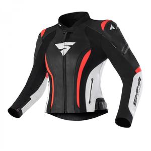 Shima Miura 2.0 Black-White-Fluo Red motorcykeljakke til kvinder
