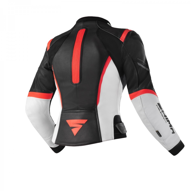 Shima Miura 2.0 Black-White-Fluo Red motorcykeljakke til kvinder