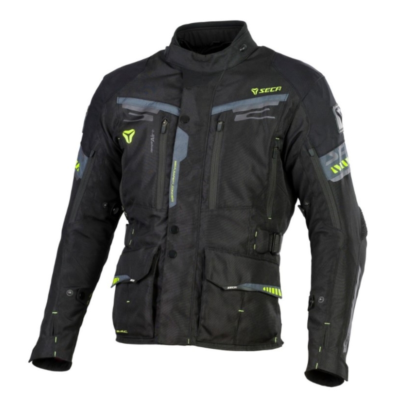 Motorcykeljakke SECA Arrakis II sort udsalg