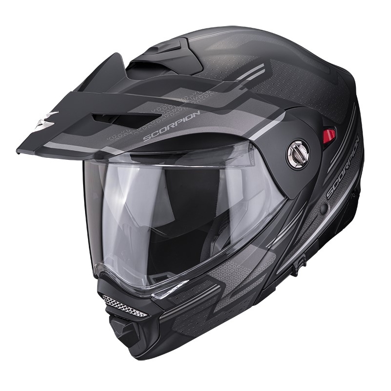 Motorcykelhjelm SCORPION ADX-2 CARRERA mat sort-sølv