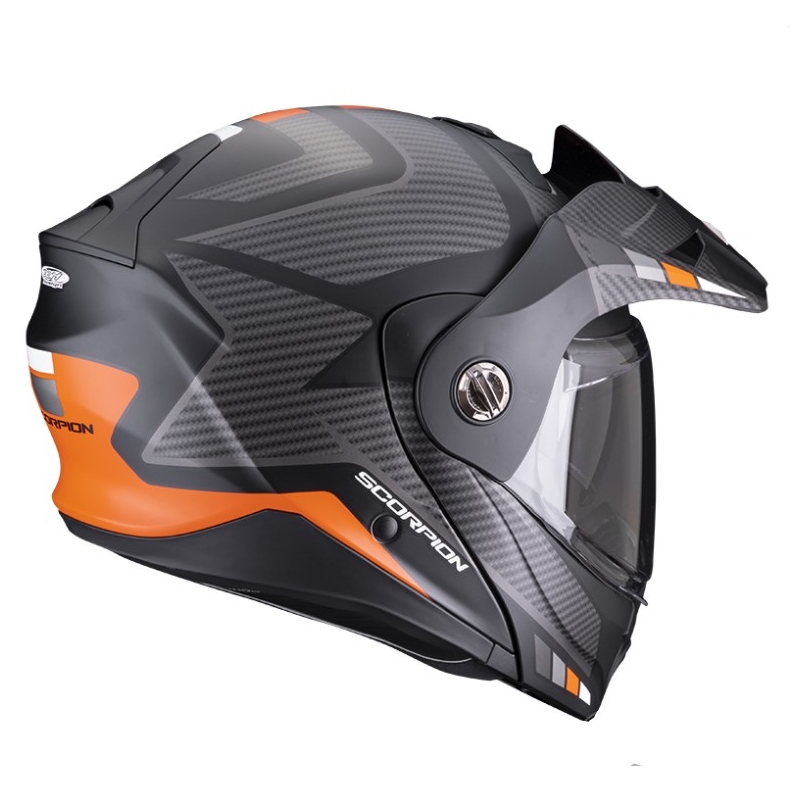 Motorcykelhjelm SCORPION ADX-2 CAMINO sort-sølv-orange udsalg