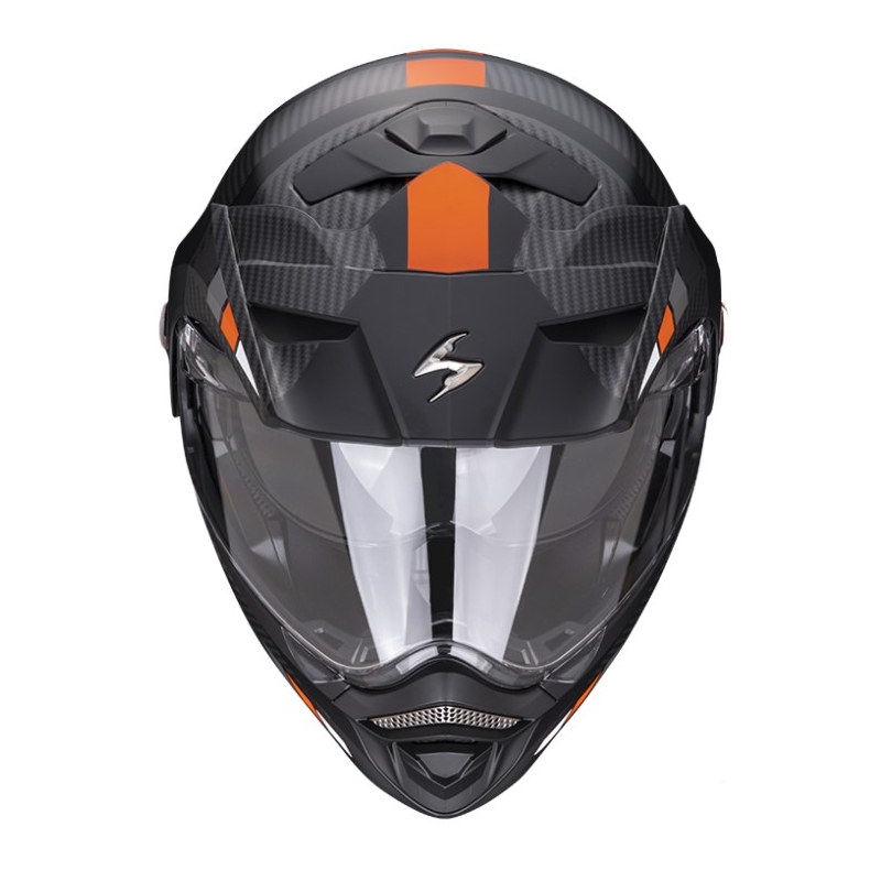 Motorcykelhjelm SCORPION ADX-2 CAMINO sort-sølv-orange udsalg