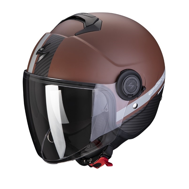 Přilba na motorku SCORPION EXO-CITY STRADA matná hnědo-černá