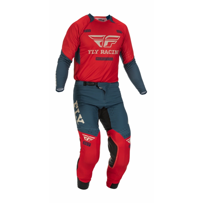 Motokrosové kalhoty FLY Racing Evolution DST 2022 červeno-šedé