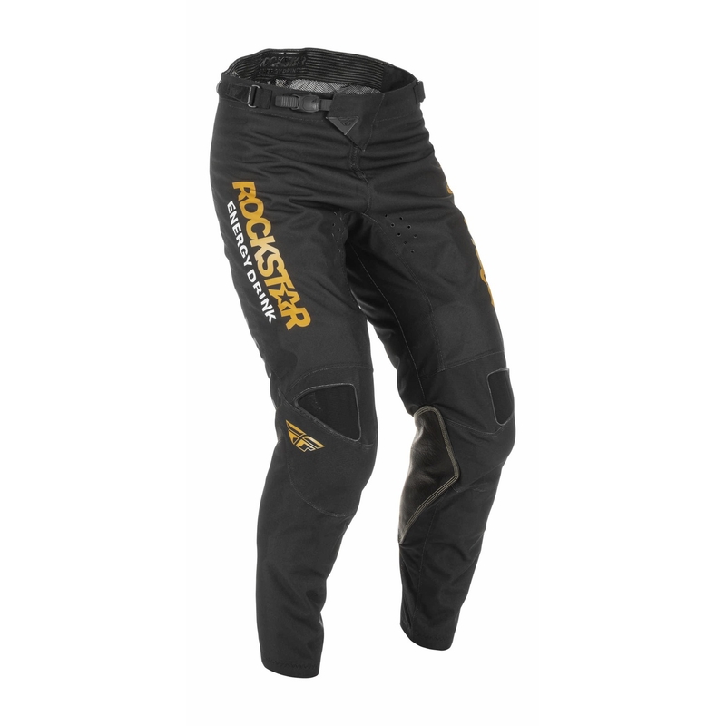 Motocrossbukser FLY Racing Kinetic Rockstar 2022 guld-sort udsalg