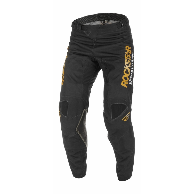 Motocrossbukser FLY Racing Kinetic Rockstar 2022 guld-sort udsalg