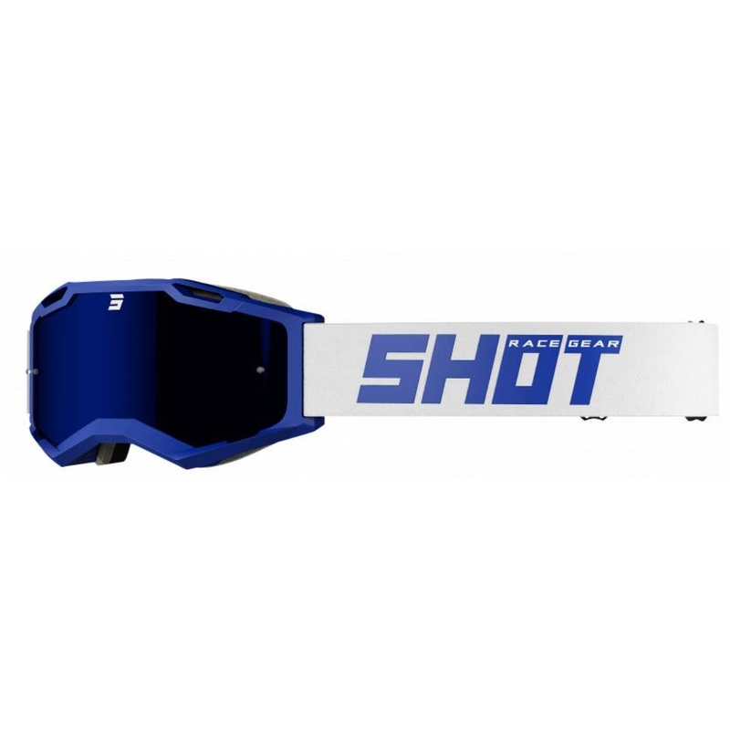 Motocross-briller Shot Iris 2.0 Solid hvid-blå
