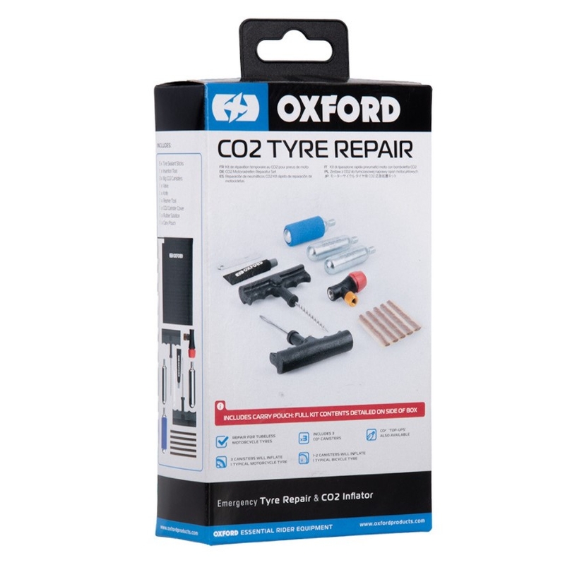 Reparationssæt med 12 dele til Oxford slangeløse motordæk