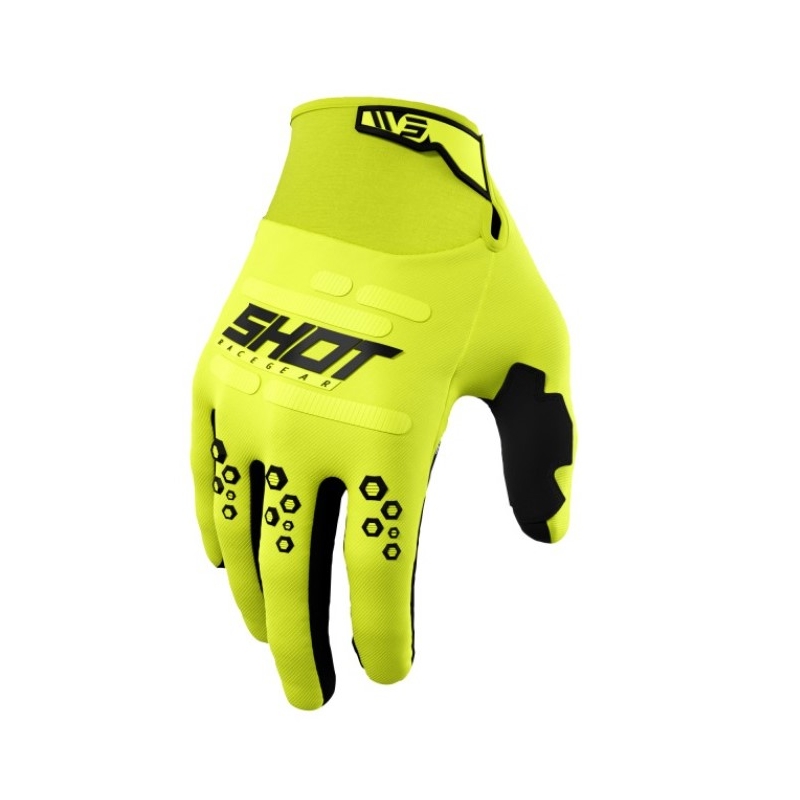 Motocross-handsker Shot Vision fluogul udsalg