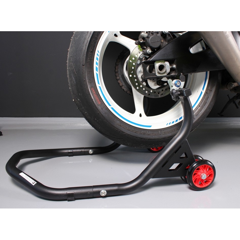 Bagmonteret motorcykelstativ med hjul R-TECH EVO