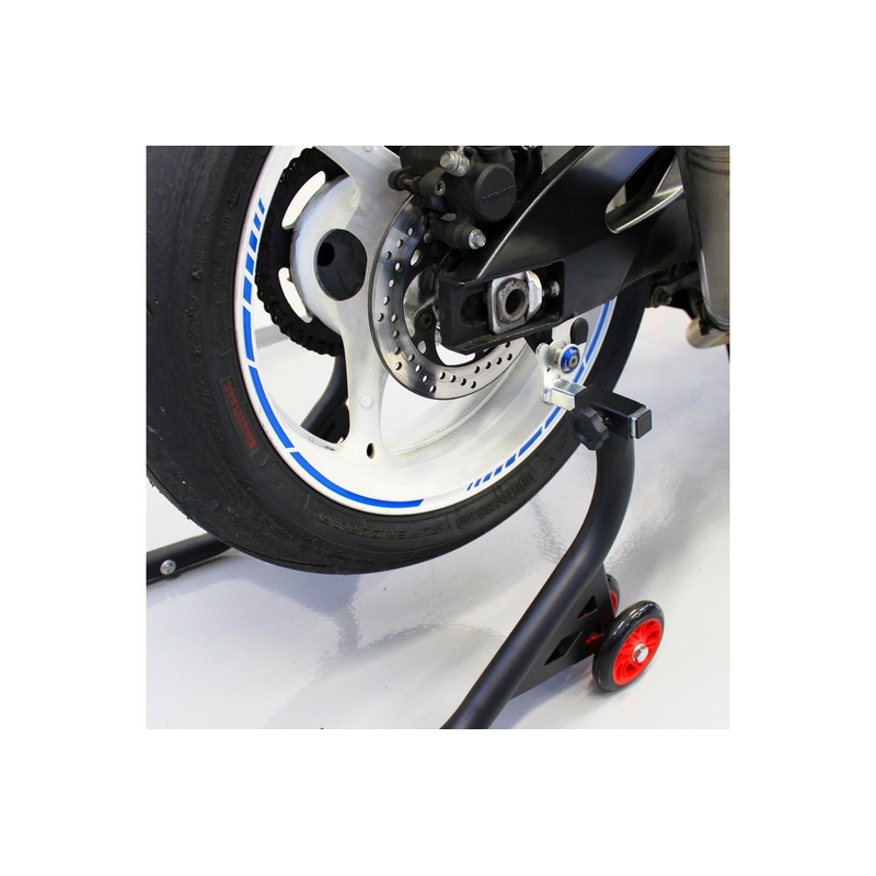 Bagmonteret motorcykelstativ med hjul R-TECH EVO