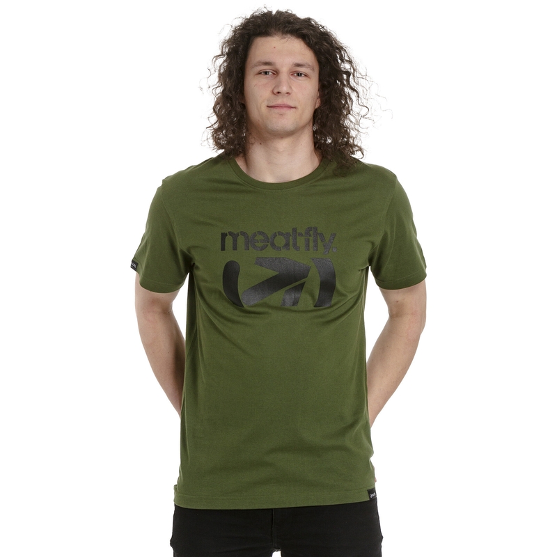 T-shirt Meatfly Podium grøn udsalg
