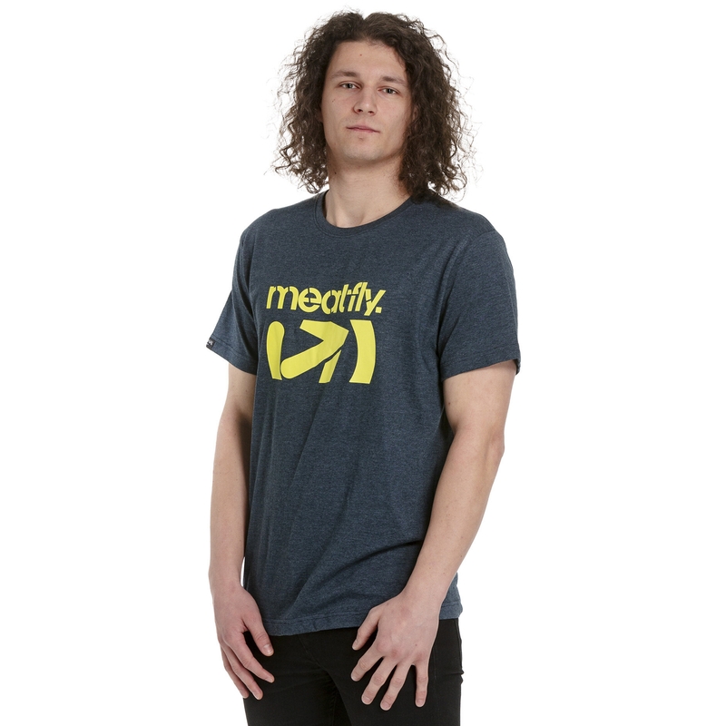 T-shirt Meatfly Podium mørkeblå udsalg