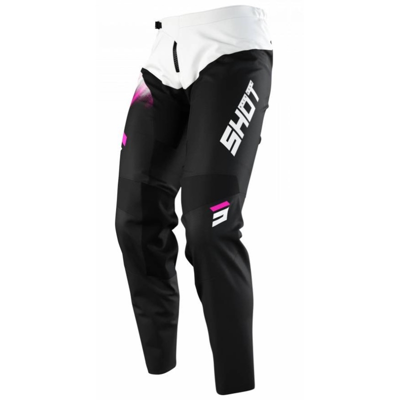 Motocrossbukser til børn Shot Devo Versus sort-hvid-pink udsalg