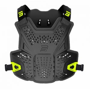 Brystbeskytter Shot Airflow sort-fluogul