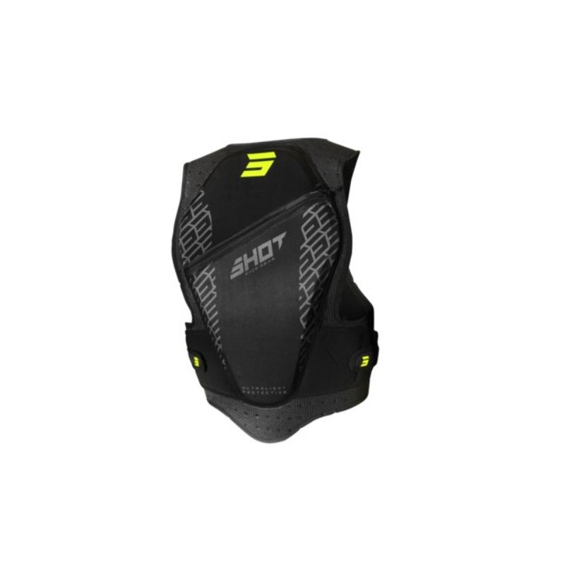 Beskyttelsesvest til børn Shot Armor sort-fluogul udsalg