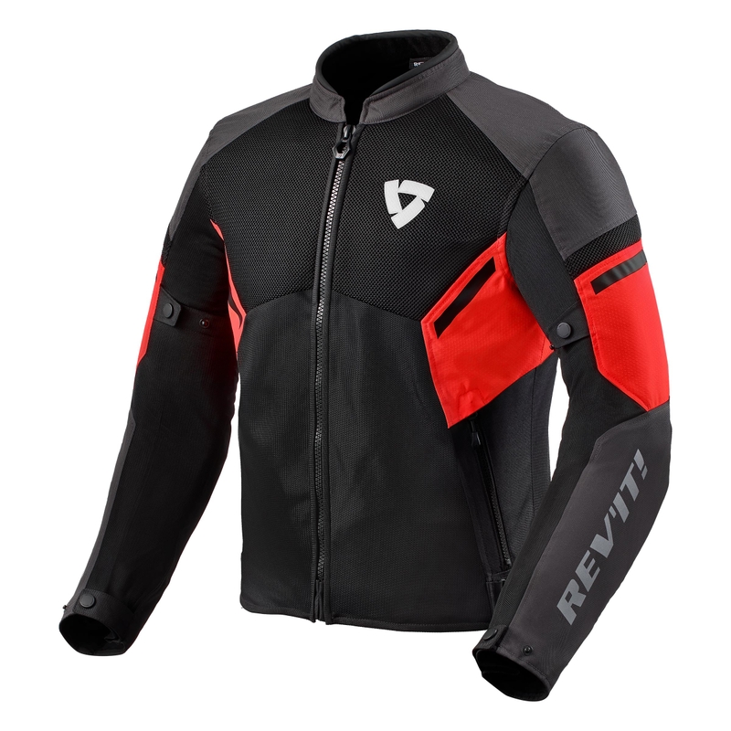 Revit GT-R Air 3 sort-fluorrød motorcykeljakke