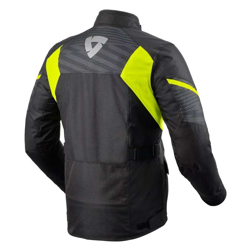 Bunda na motorku Revit Duke H2O černo-fluo žlutá výprodej