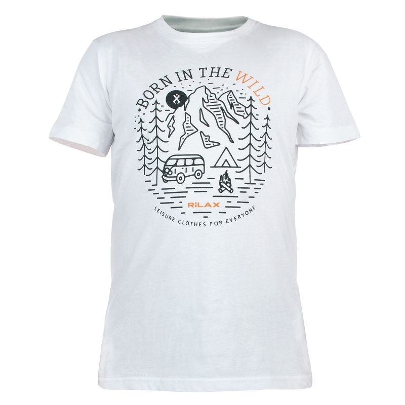 T-shirt til mænd Rilax Morik hvid udsalg