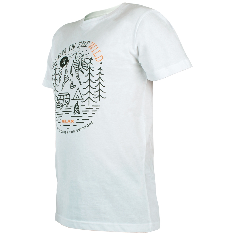 T-shirt til mænd Rilax Morik hvid udsalg