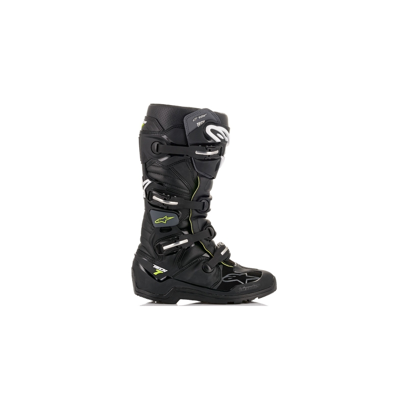 Motorcykelstøvler Alpinestars Tech 7 Enduro Drystar, Sort/Grå/Fluo Gul
