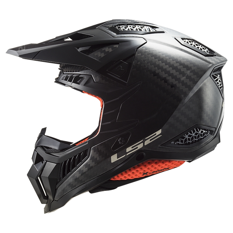 Motocrosshjelm LS2 MX703 X-Force Solid Carbon sort