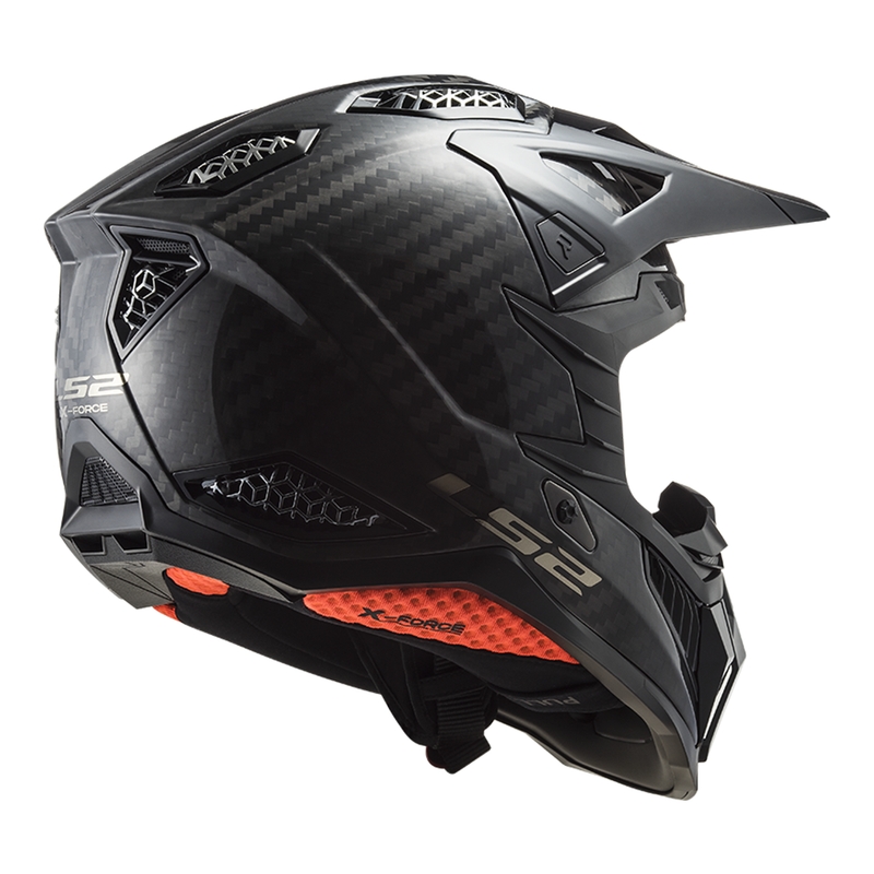 Motocrosshjelm LS2 MX703 X-Force Solid Carbon sort