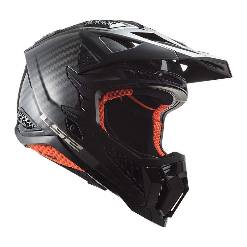 Motocrosshjelm LS2 MX703 X-Force Solid Carbon sort