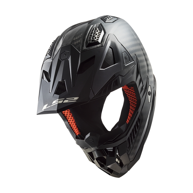 Motocrosshjelm LS2 MX703 X-Force Solid Carbon sort