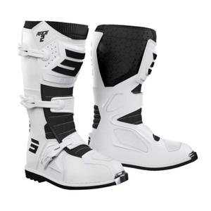 Shot Race 2 sort-hvide motorcykelstøvler