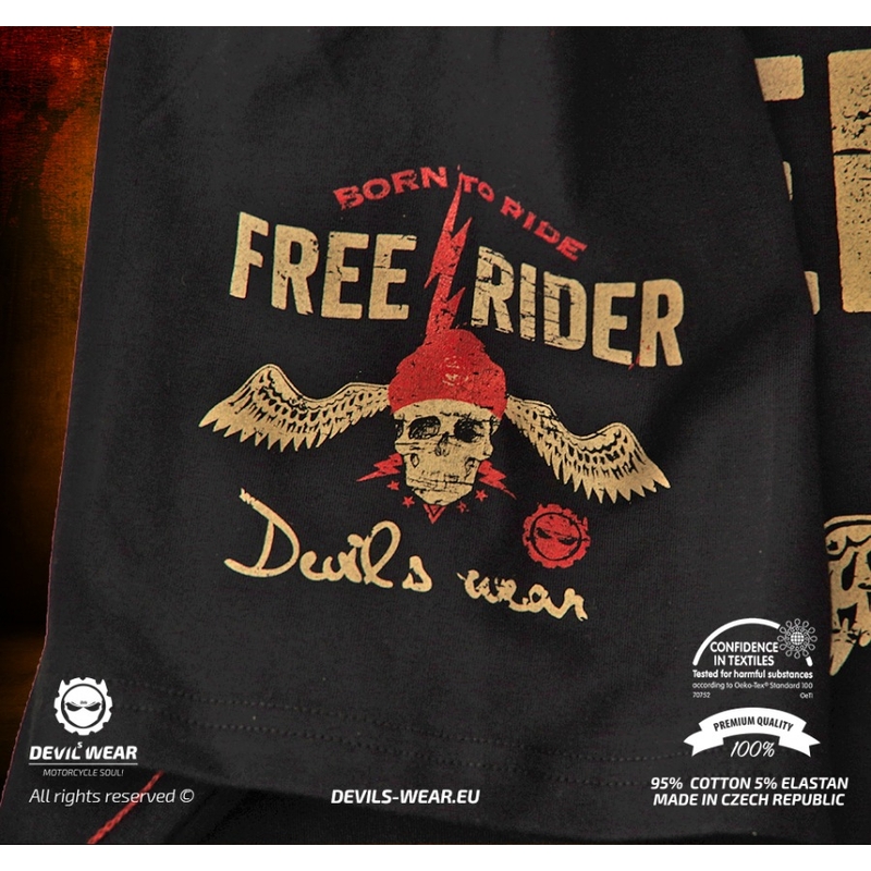 Pánské triko Devils Wear - Free Rider Wake Up Have Sex