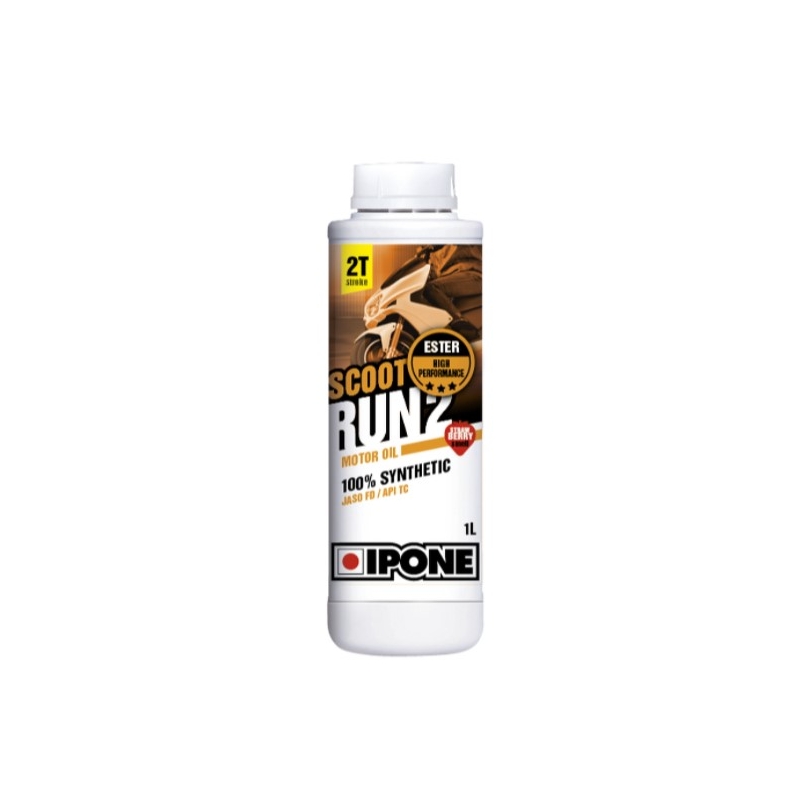 Benzinolie Ipone Scoot Run 2 2T 1 l jordbær