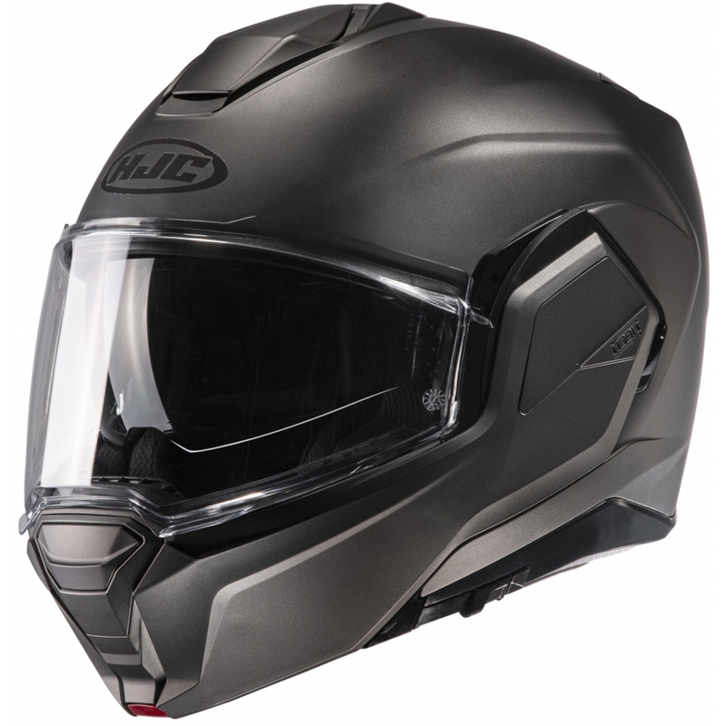 HJC I100 Solid semi-flat titanium flip-up motorcykelhjelm