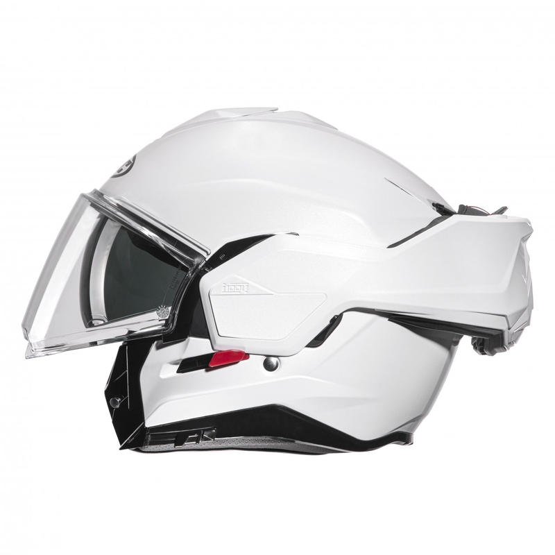 HJC I100 Solid pearl white flip-up motorcykelhjelm
