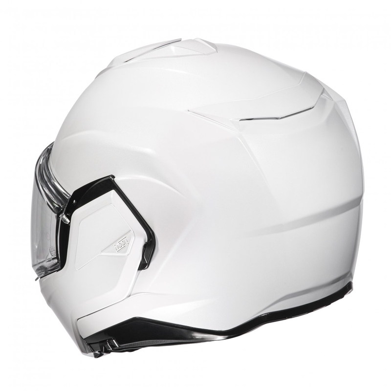 HJC I100 Solid pearl white flip-up motorcykelhjelm