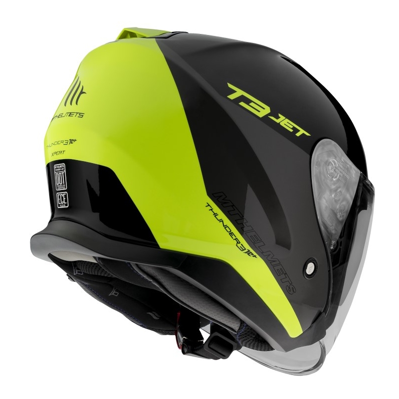 Otevřená přilba na motorku MT OF504SV Thunder 3 SV Jet Xpert C3 černo-fluo žlutá