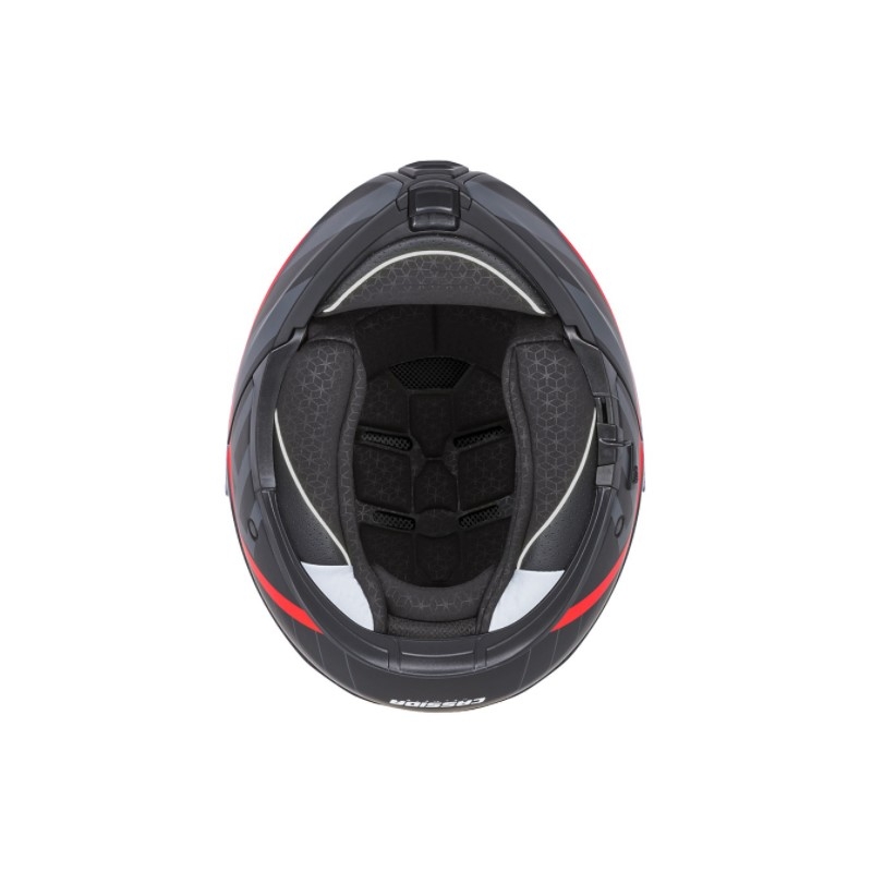 Vyklápěcí přilba na motorku Cassida Modulo 2.0 Profile červeno-šedo-černá