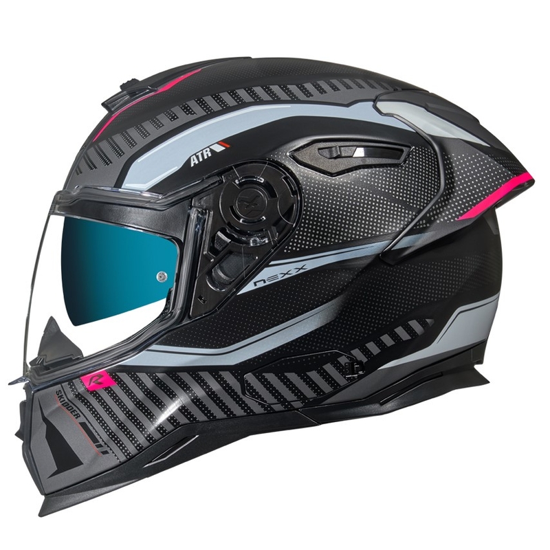 Integreret motorcykelhjelm NEXX SX.100R Skidder sort-grå-pink udsalg
