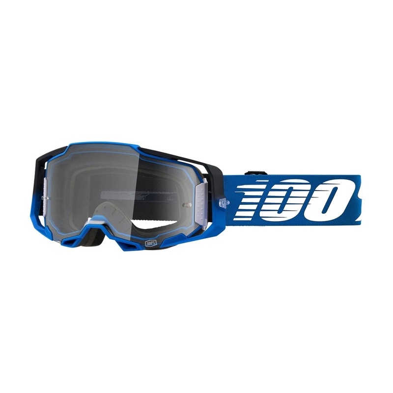 Motocrossbriller 100% ARMEGA Rockchuck mørkeblå (klar plexi)