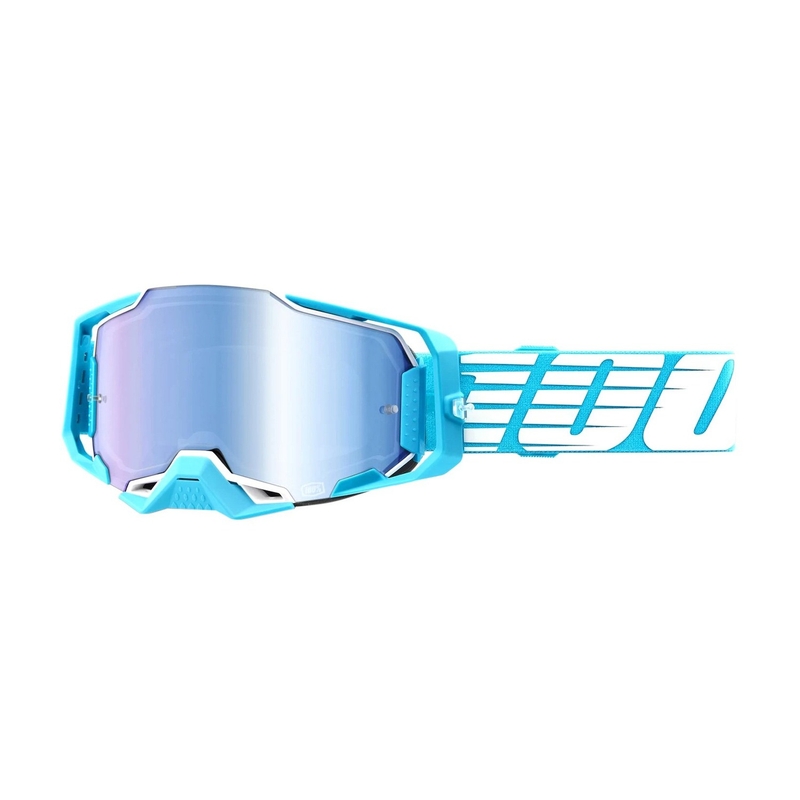 Motocrossbriller 100% ARMEGA Oversized Sky turkis (blå plexi)