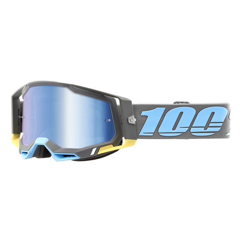 Motocrossbriller 100% RACECRAFT 2 Trinidad blågrå (blå plexi)