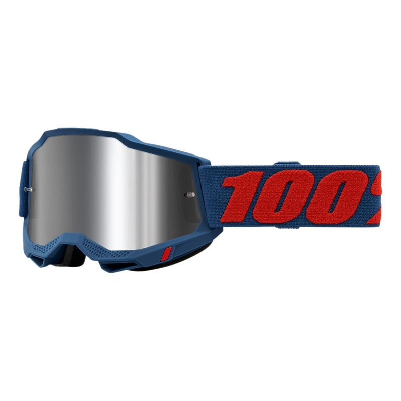 Motocrossbriller 100% ACCURI 2 Odeon rød-blå (sølv plexi)