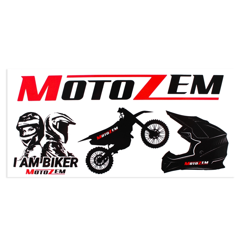 MotoZem Cross klistermærkesæt