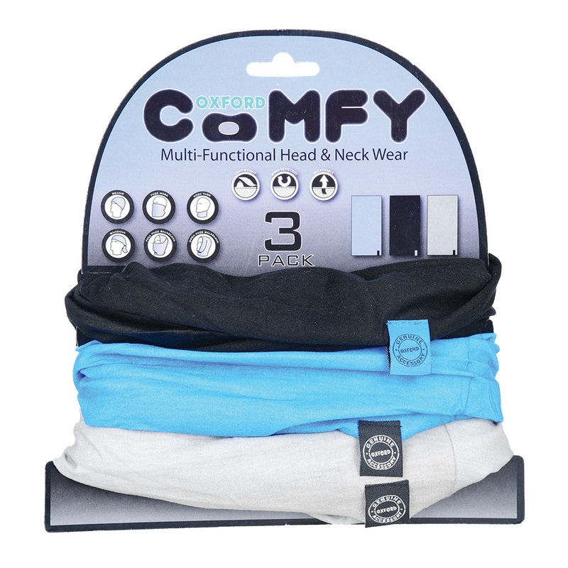 Šátky Oxford Comfy jednobarevné - modrý, černý, šedý