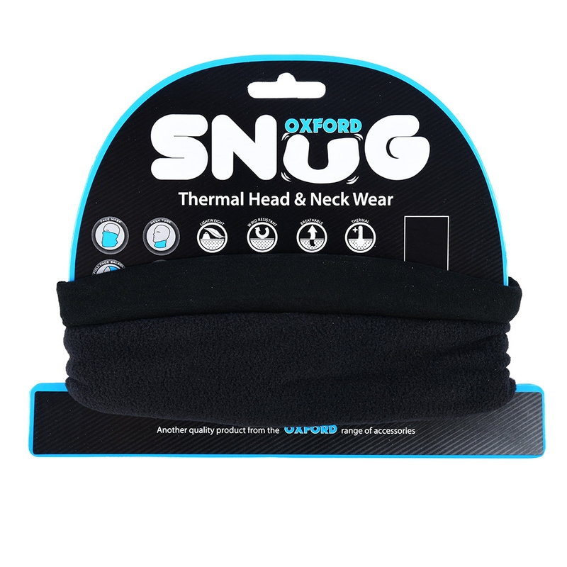 Oxford Snug sort multifunktionelt tørklæde