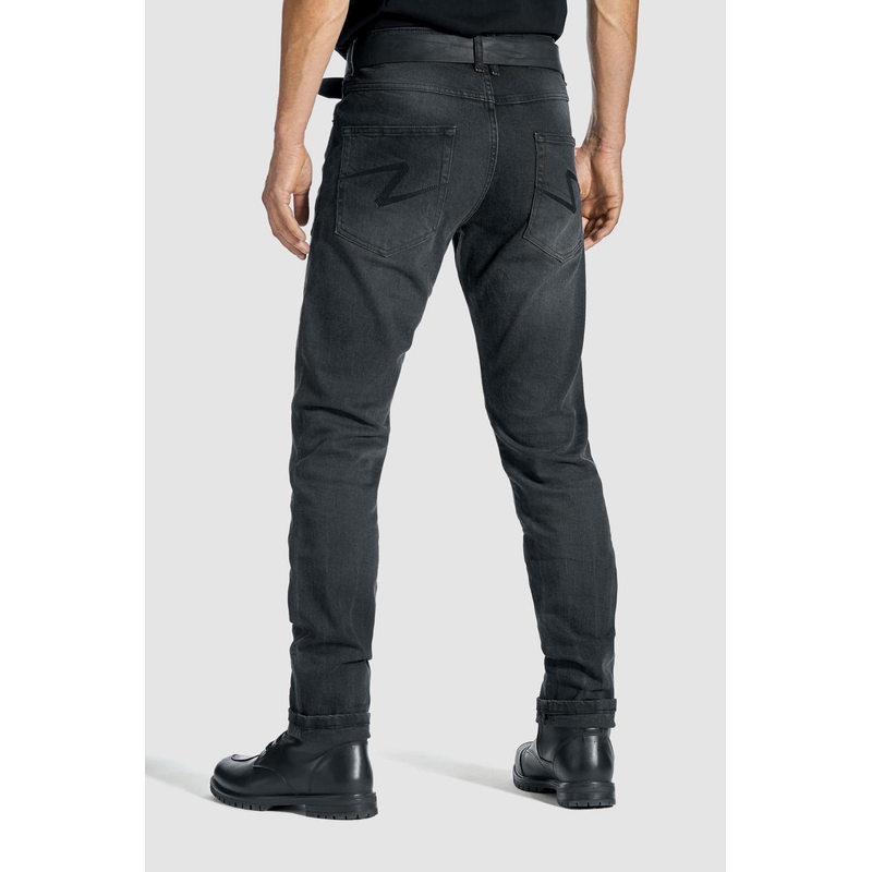 Motorcykeljeans PANDO MOTO Robby Slim sort udsalg