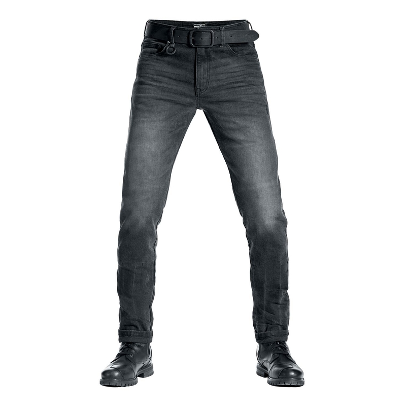 Motorcykeljeans PANDO MOTO Robby Slim sort udsalg