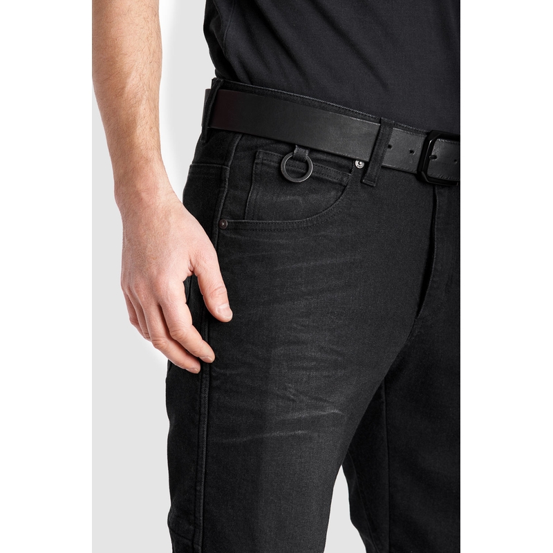 Motorcykeljeans PANDO MOTO Boss Dyn sort udsalg