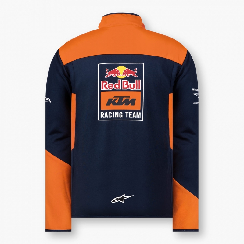 Softshell-jakke KTM Red Bull Racing 22 blå-orange udsalg
